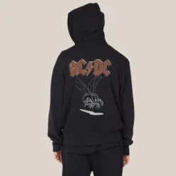 AC/DC Bug Classic Pullover Pocket Hoodie - Black