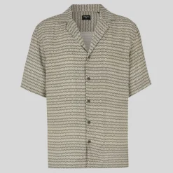 All-Over Geo Pattern Shirt - Green