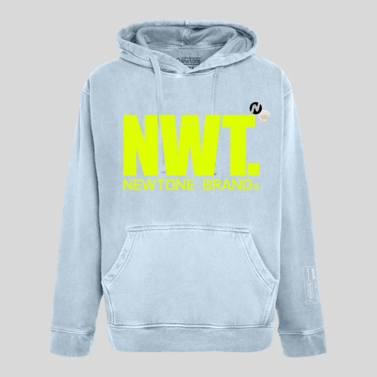 Brand Hoodie Kangaroo Pockets - Light Blue