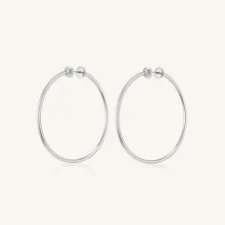 Classic Hoop Earrings - Rhodium
