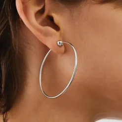 Classic Hoop Earrings - Rhodium