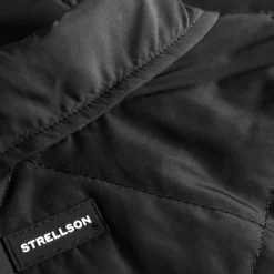 Diamond Quilted Patch Pocket Jacket - Black