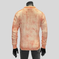 Dirty Wool / Cashmere Crew Sweater - White/Orange