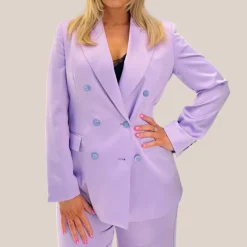 Double Breasted Blazer - Lavender