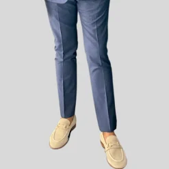 Drawstring Dress Pants - Blue