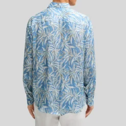 Ferns Print Shirt - Blue