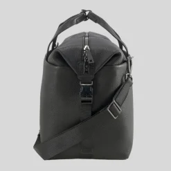 Fine Grain Leather Weekender Bag - Black