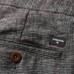 Glen Check Chino Pants - Dark Grey