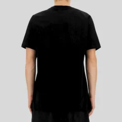 Heart Embroidered Logo Crew T-Shirt - Black