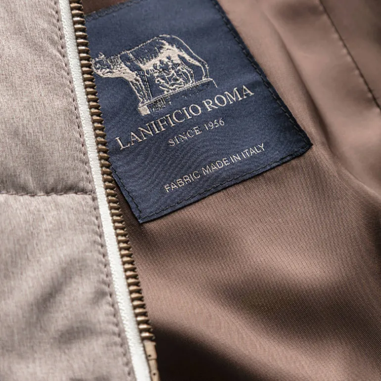 Herringbone Patch Pocket Inlay Blazer - Beige