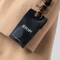 Hi-Collar Patch Pocket Quilted Inlay Jacket - Light Brown