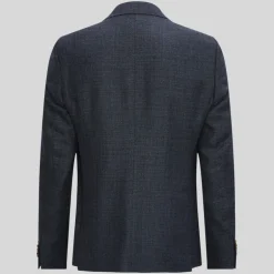 Hopsack Italian Wool Blazer - Navy