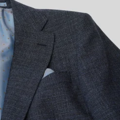 Hopsack Italian Wool Blazer - Navy