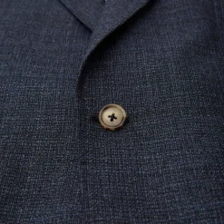 Hopsack Italian Wool Blazer - Navy