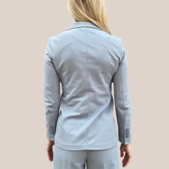 Jersey Pique Welt Pocket Blazer - Grey