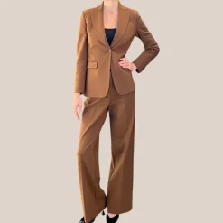 Jersey Wide Leg Pants - Brown