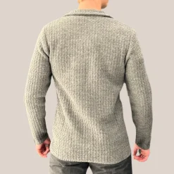 Knit Patch Pocket Unstructured Blazer - Grey