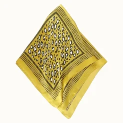 Leopard Spots Silk-Like Neckerchief - Gold