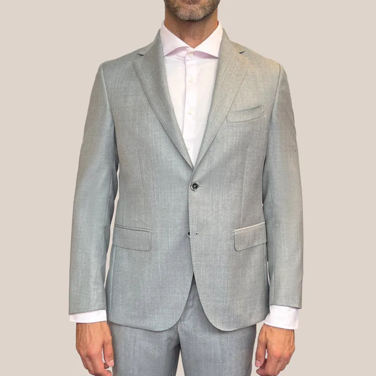 Melange Wool Blazer - Grey