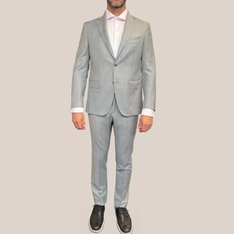 Melange Wool Blazer - Grey