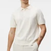 Mesh Detail Retro Knit Polo - Off-White