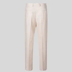 Mottled Linen Blend Suit Pants - Off-White