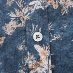 Palm Tree Print Shirt - Teal