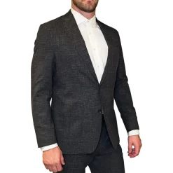 Patch Pocket Heathered Suit - Charcoal