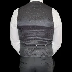 Patterned Slim Fit Ceremony Vest - Black