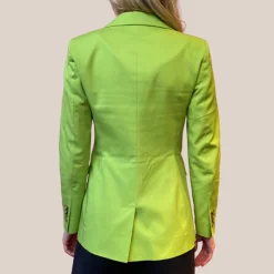 Peak Lapel 1-Button Blazer - Lime