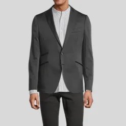 Peak Lapel Tailored Jacket - Black
