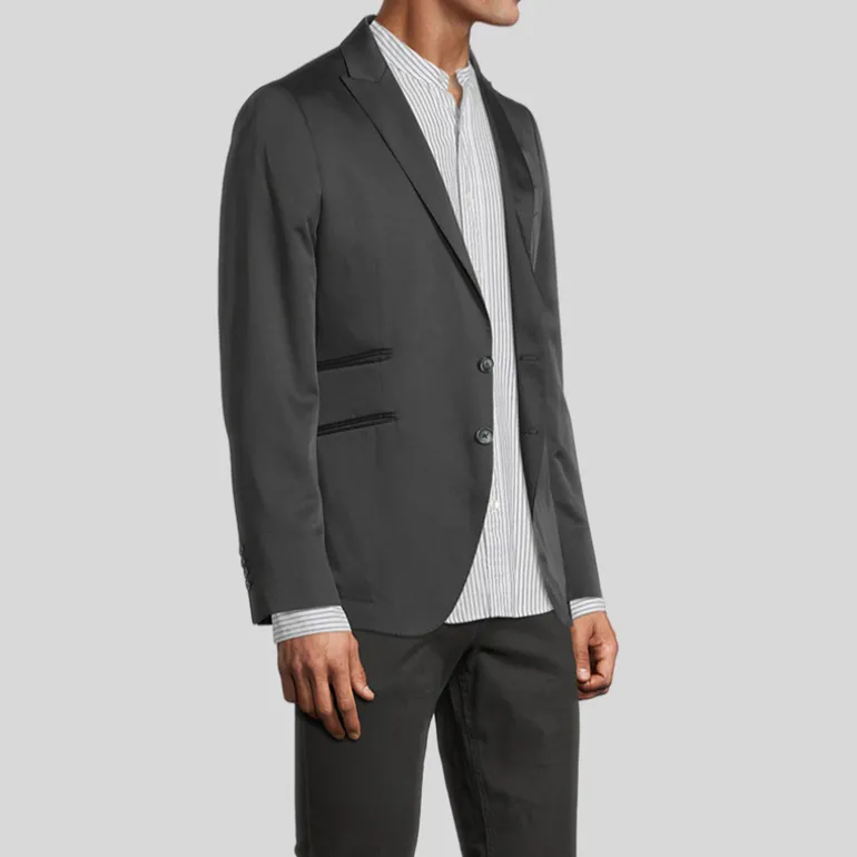 Peak Lapel Tailored Jacket - Black