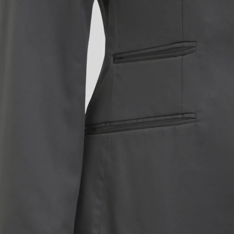 Peak Lapel Tailored Jacket - Black