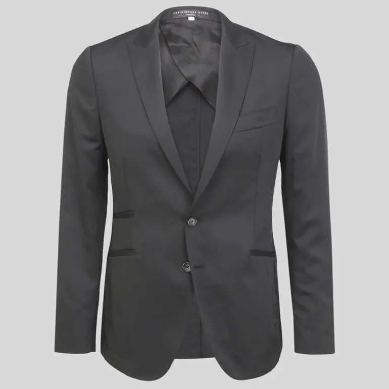 Peak Lapel Tailored Jacket - Black