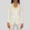 Shawl Collar Blazer - White