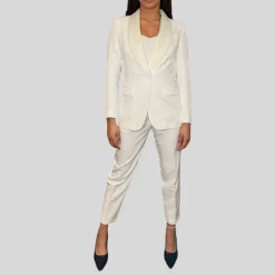 Shawl Collar Blazer - White