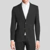 Shooting Star Pinstripe Peaked Jacket - Black