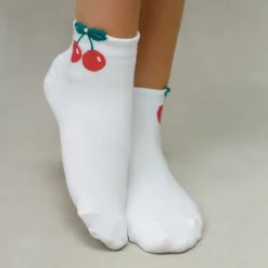Short Fruit Socks - Cherry