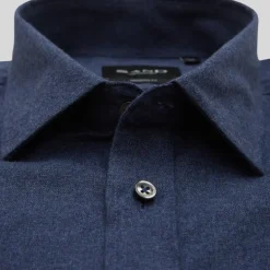Soft Brushed Twill Cotton Shirt - Blue