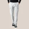 Soft Stretch Cotton Blend Cargo Pants - Light Grey