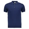 Solid Jersey Knit Polo - Blue