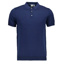 Solid Jersey Knit Polo - Blue