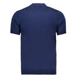 Solid Jersey Knit Polo - Blue