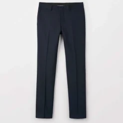 Solid Wool Slim Fit Suit Separates - Navy
