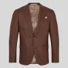 Stretch Wool Flannel Blazer - Brown