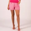 Stripe Crinkle Shorts - Pink