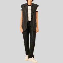 Stripe Elastic Waist Drawstring Joggers - Grey