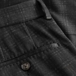 Subtle Plaid Checks Pants - Charcoal