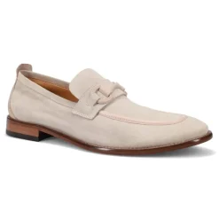 Suede Horse Bit Loafer - Oyster