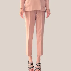 Techno Fabric Slim Leg Pants - Pink